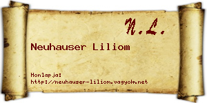 Neuhauser Liliom névjegykártya